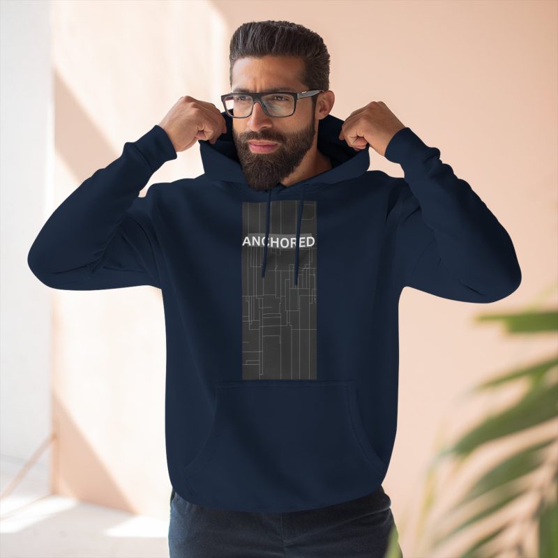 'ANCHORED' Limited Edition men-only MinimalistGeometric Hoodie — Fleece Pullover