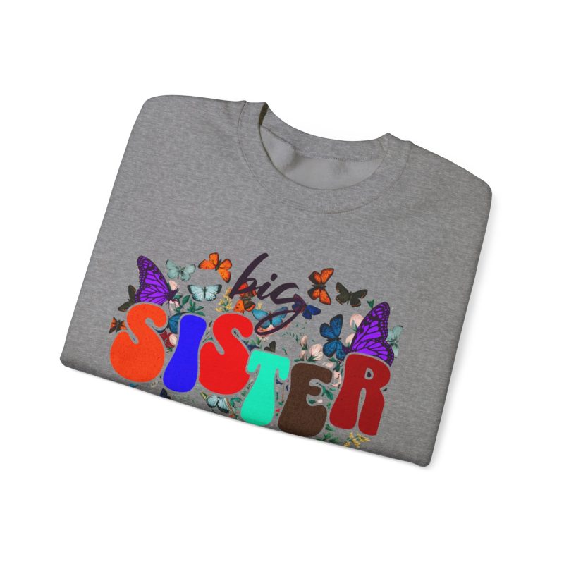 Sister Vibes Sweatshirt – Colorful Butterfly ‘SISTER vibes’ Crewneck