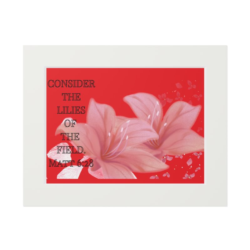 Fine Art Print — "Consider the Lilies" Floral Passepartout Wall Art