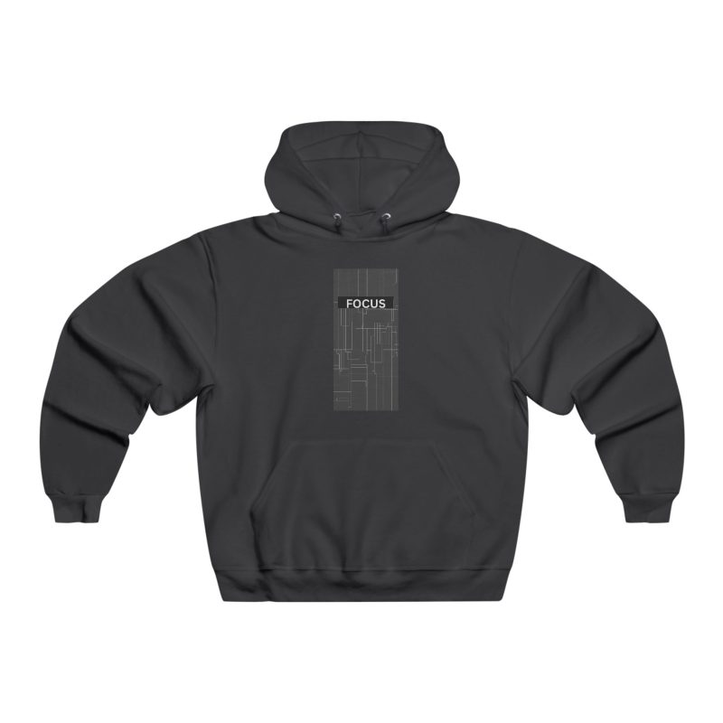 FOCUS Limited Edition Men's Graphic Hoodie — Minimalist Motivational Sweatshirt