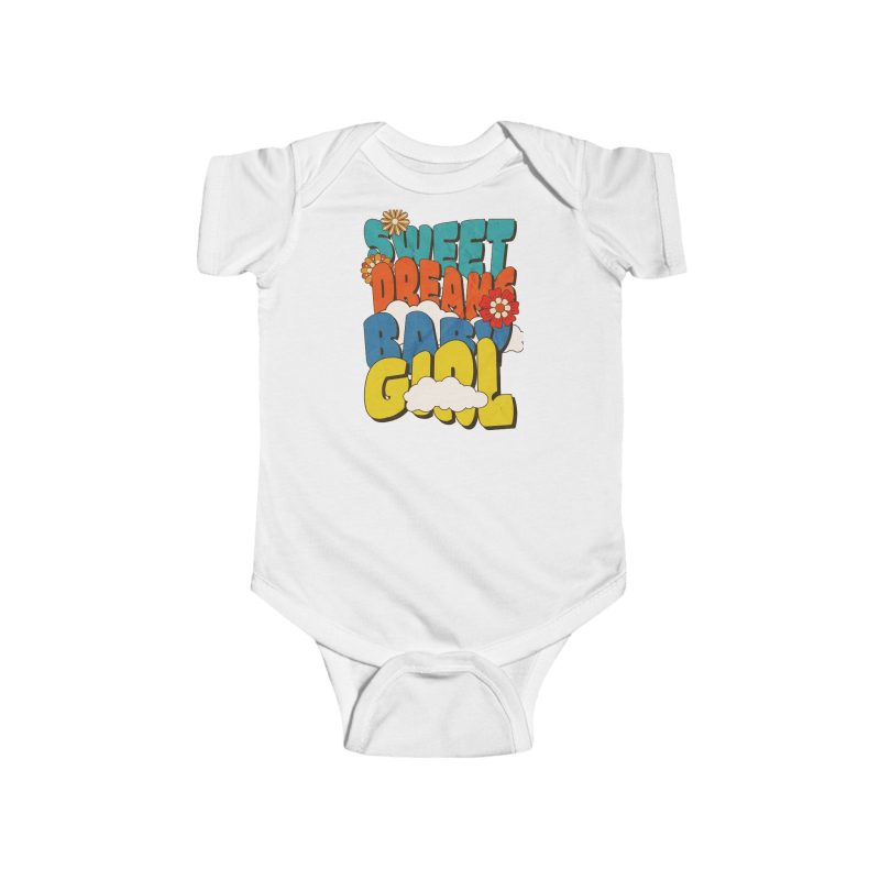 Sweet Dreams Baby Bodysuit — Retro Floral Infant Onesie