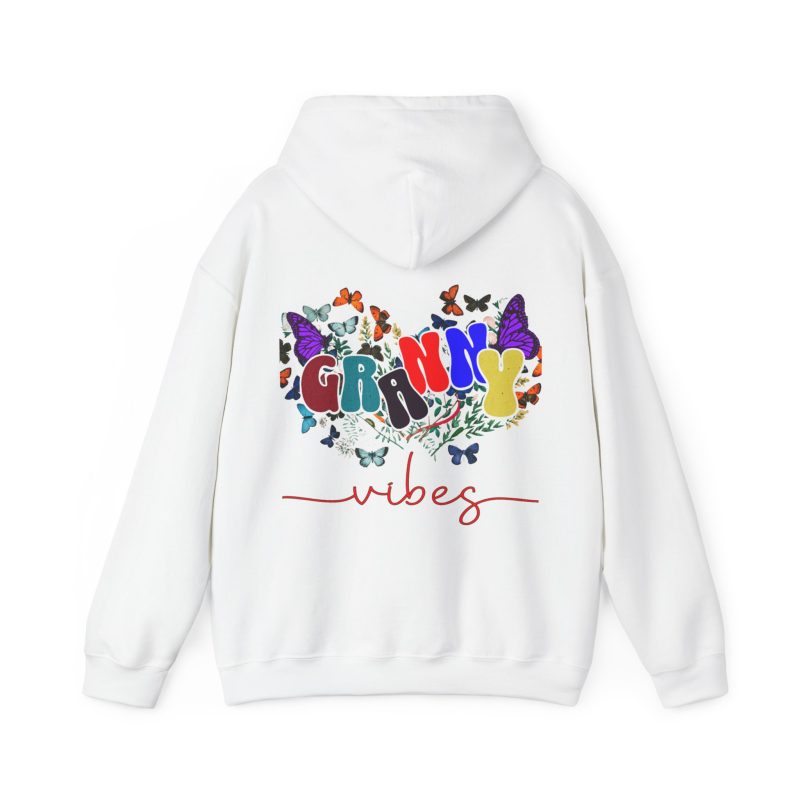 Granny Vibes Hoodie — Colorful Butterfly Grandma Sweatshirt