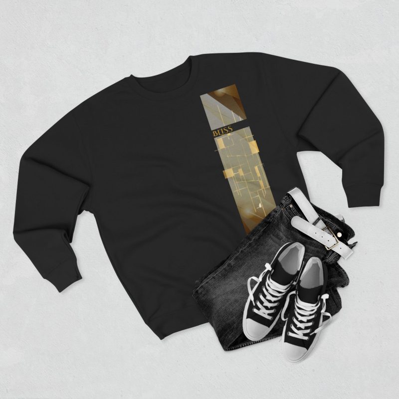 Abstract Vertical Stripe Crewneck Sweatshirt — Minimal Geometric Art