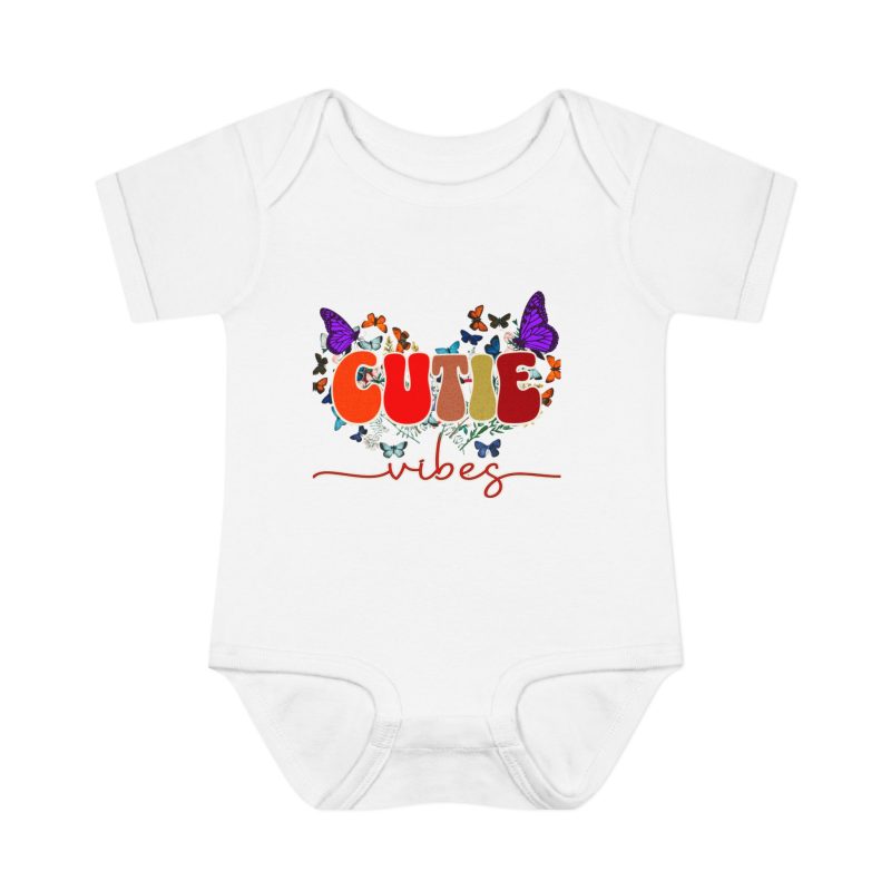 Baby Bodysuit — "Cutie Vibes" Butterfly Floral Infant Onesie