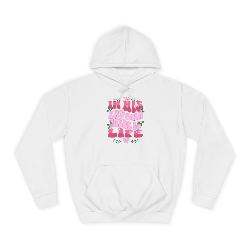 IN HIS FAVOUR Floral Hoodie — Christian Faith Scripture Sweatshirt